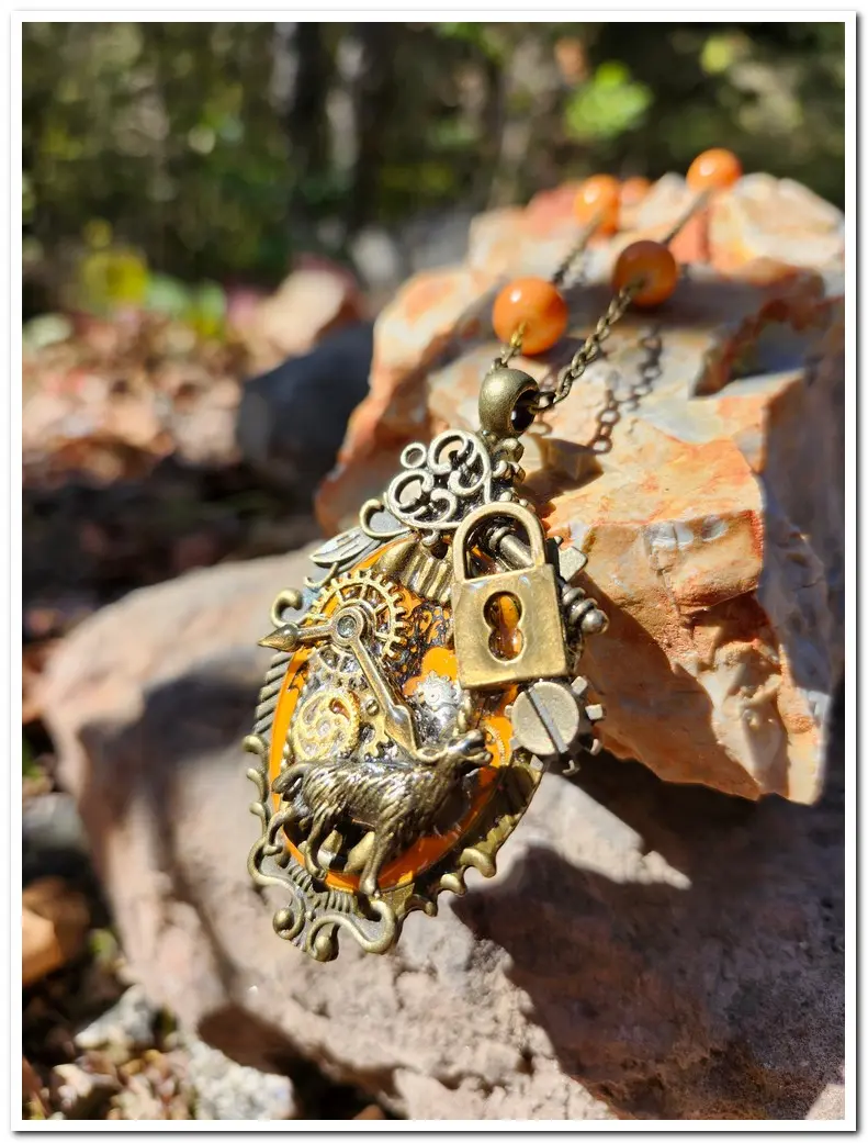 Steampunk Werewolf Necklace 