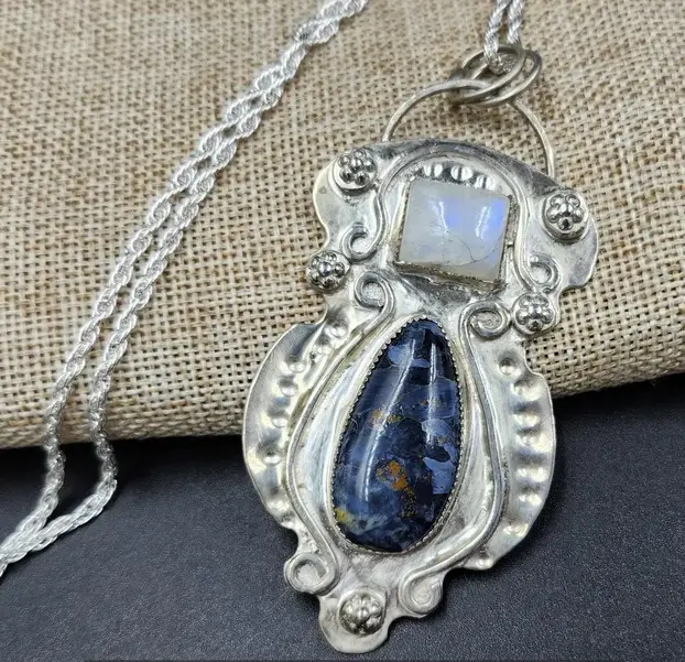 Pietersite & Moonstone Pendant